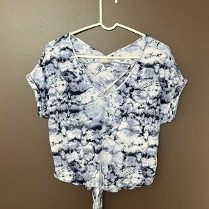 Ultra flirt, Medium, tie dye blue, short sleeve shirt
